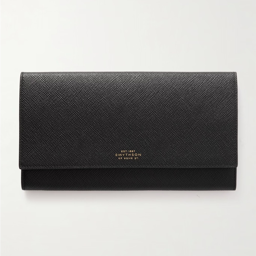 Smythson Black Textured Leather Accessory